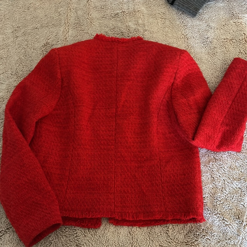 Mango Red Blazer Jacket. Euc, Xs. - image 2